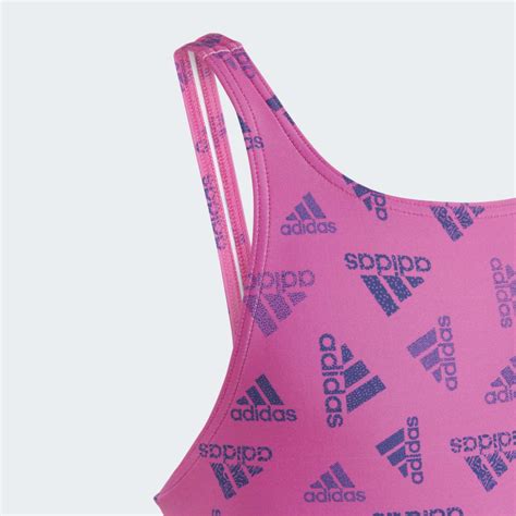 adidas Logo Swimsuit - Pink | adidas UAE