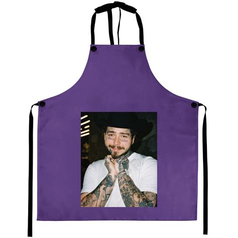 Post Malone Cowboy Hat Aprons, Post Malone 2023 Tour Designed & Sold By Shaggy