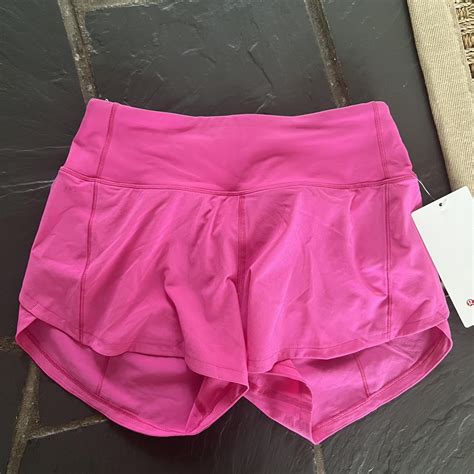 Hot Pink Lululemon Speed Up Shorts - Depop