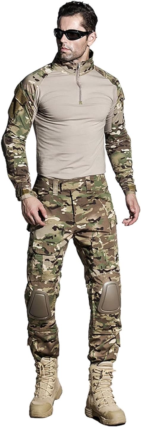 SINAIRSOFT US Army Uniform Shirt Pants with Knee Pads Tactical Combat ...