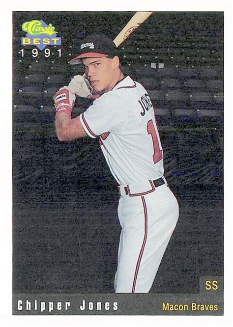 Chipper Jones baseball card rookie (Atlanta Braves) 1991 Classic Best #19