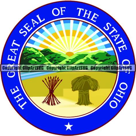 State Flag Seal Ohio ClipArt SVG – ClipArt SVG