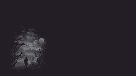 Alone, black, dark, depressed, horror, minimal, purple, sad, HD wallpaper | Peakpx