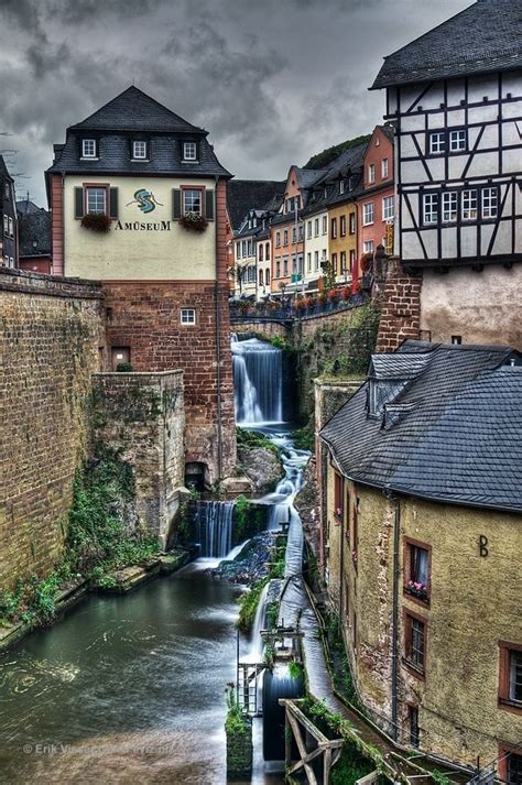 A little waterfall in the city of Saarburg, Germany by Erik Visser ...