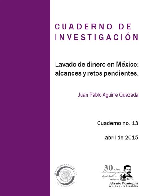 Lavado de Dinero en México Alcances y Retos Pendientes 2015 | PDF | Lavado de dinero | México