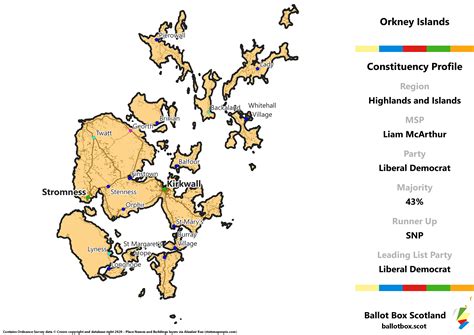 Highlands and Islands Region – Orkney Islands Constituency Map – Ballot Box Scotland