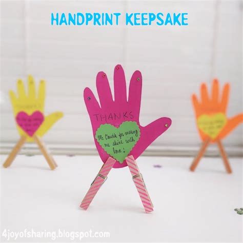 Handprint Keepsake Craft For Kids - The Joy of Sharing