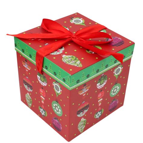 Christmas Gift Wrapping Box with Ribbon (Tree Ornaments) – The Seasonal ...