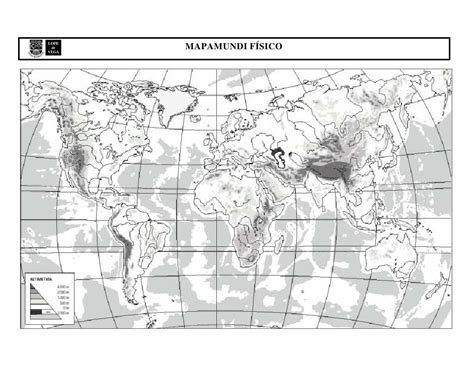 Mapa Mundi Fisico