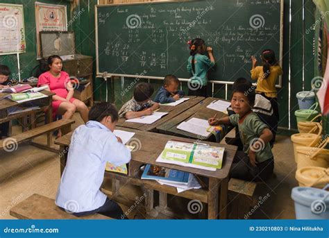 Vietnamese School Children Peeking From Classroom Editorial Photo | CartoonDealer.com #36699945