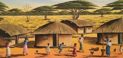 "African tribe, African village, Tribal painting, Tribal life" by Ranisha | Redbubble