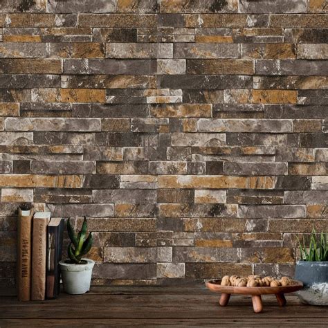 3D Brick Wallpaper,4Pattern Brick Wall Paper Wall Sticker,Stone ...