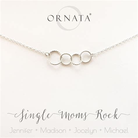 SINGLE MOM PERSONALIZED STERLING SILVER NECKLACE GIFTS FOR THE SINGLE MOM SINGLE MOMS NECKLACE ...