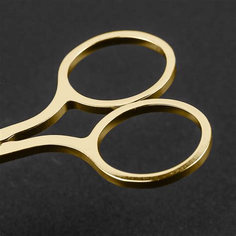 Gold-Plated Precision Eyebrow Scissors