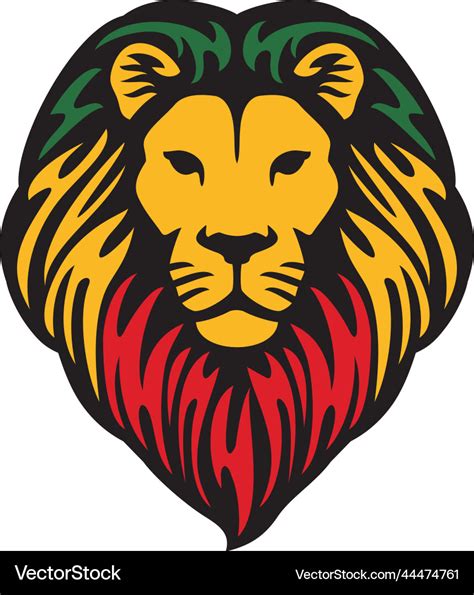 Lion of judah head - rastafarian reggae symbol Vector Image