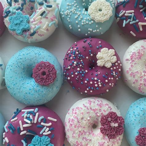 FROZEN 1 or Frozen 2 /winter themed Mini Donuts Dozen | Etsy