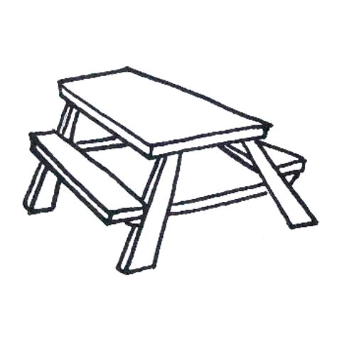 Picnic Table Drawing | Free download on ClipArtMag