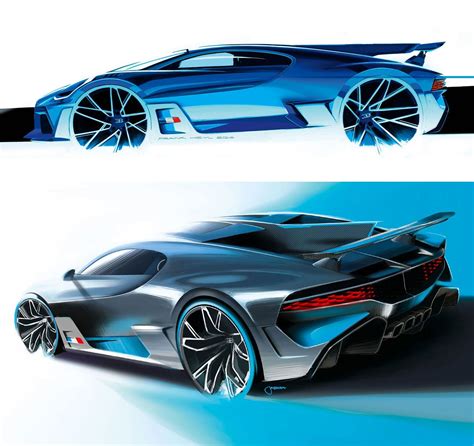 Bugatti Divo: Official Design Sketches by Head of Exterior Design Frank Heyl and exterior ...