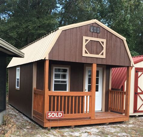 Lofted Barn Cabin with 2 lofts 12x24. Wood building painted in our ...