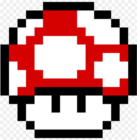 mario red mushroom - toad mario pixel art PNG image with transparent background | TOPpng