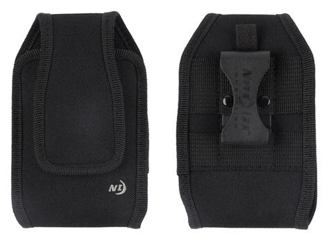 NITE IZE Cell Phone Holster Vertical XL: Polyester, Black, Fits Various Electronic Devices Brand ...