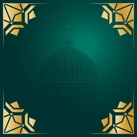 Green Background Of Arabic Islam With Geometric Decorations, Background, Octagon, Pattern ...