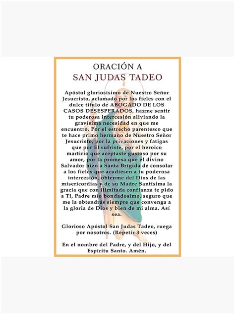 "San Judas Tadeo Prayer" Poster for Sale by Paradisemundo | Redbubble