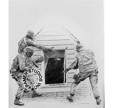 "SWAT NUMBER 3" SWAT art prints by Dick Kramer