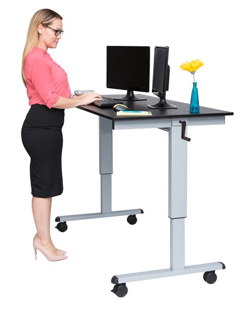 Luxor 60" Hand Crank Adjustable Stand Up Desk - NotSitting.com