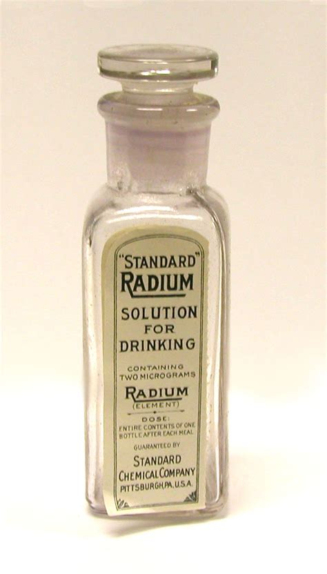 Standard Radium Solution for Drinking (ca. 1915-1925) | Museum of Radiation and Radioactivity