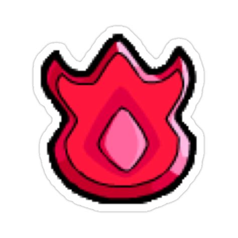 "Volcano Badge (Pokemon Gym Badge)" Stickers by NiteOwl | Redbubble