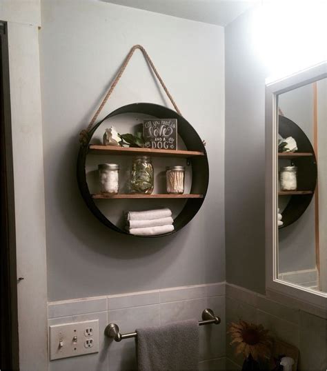 Impressive Rustic Bathroom Wall Shelves White Matt Floating Shelf