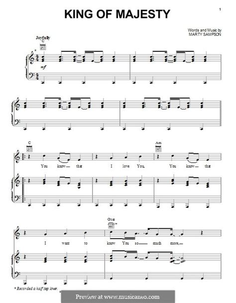 King of Majesty by M. Sampson - sheet music on MusicaNeo