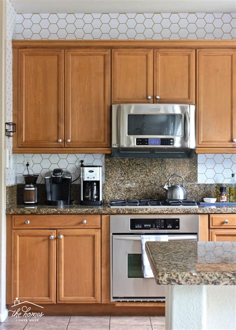 How to Wallpaper a Backsplash | The Homes I Have Made