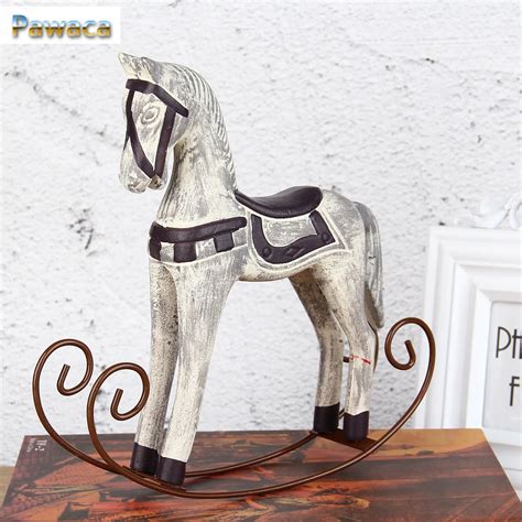 Modern Europe Style Trojan Horse Statue Wedding Decor Wood Horse Retro ...