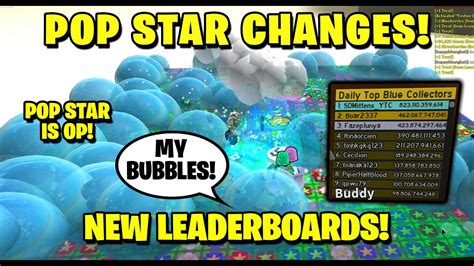 ⭐Pop Star Passive Big Changes!⭐ New Leaderboards! Bee Swarm Simulator ...