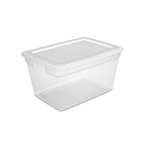 Sterilite 58 Qt. Clear Plastic Storage Box with White Lid - Walmart.com