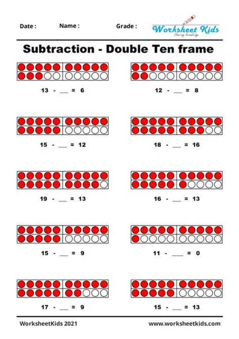 Ten frame activities for kindergarten | Addition & subtraction using 10 ...