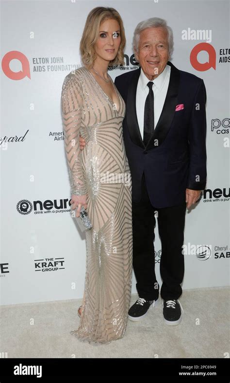 Dana Kraft and Robert Kraft attend the Elton John AIDS Foundation's ...