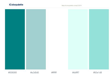 Teal – Sinbad – White – Frosted Mint – Morning Glory Color scheme | iColorpalette