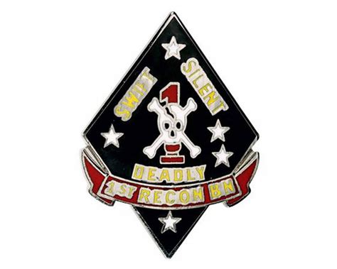 1st Recon Battalion Crest Enamel Pin - Military Depot