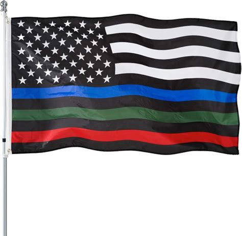 Black And White American Flag Green Stripe Meaning - Hannah Thoma's Coloring Pages