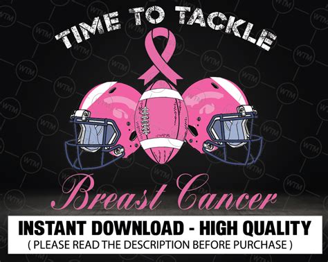 Football Survivor Time To Tackle Breast Cancer Awareness Svg, Cancer ...