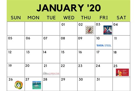 Chess calendar: January 2020 | ChessBase