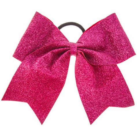 Hot Pink Glitter Cheer Bow for Girls Large Hair Bows with Ponytail Hol