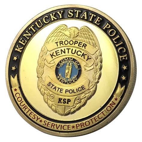 Kentucky State Police/KSP Gold Plated Challenge Coin/Medal 1276#-in ...