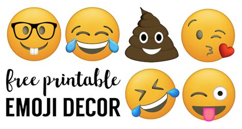 Emoji Faces Printable {Free Emoji Printables} - Paper Trail Design