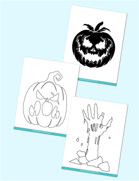 Free Downloadable Stencils: Scary Pumpkin for Carving