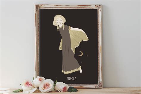 Art Poster Print Aurora Goddess Magical Singer Fan Art Moth - Etsy