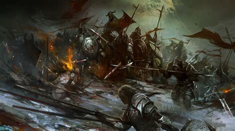 Fantasy Battle Art by wenjun lin